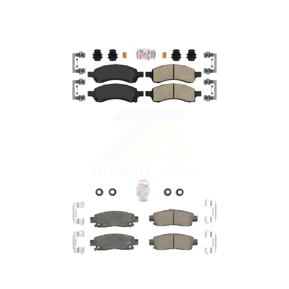 AmeriBRAKES - KNF-100391 - Front and Rear Disc Brake Pad Kits image 1