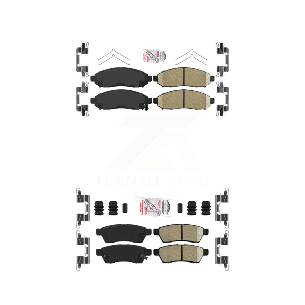 AmeriBRAKES - KNF-100423 - Front and Rear Disc Brake Pad Kits image 1