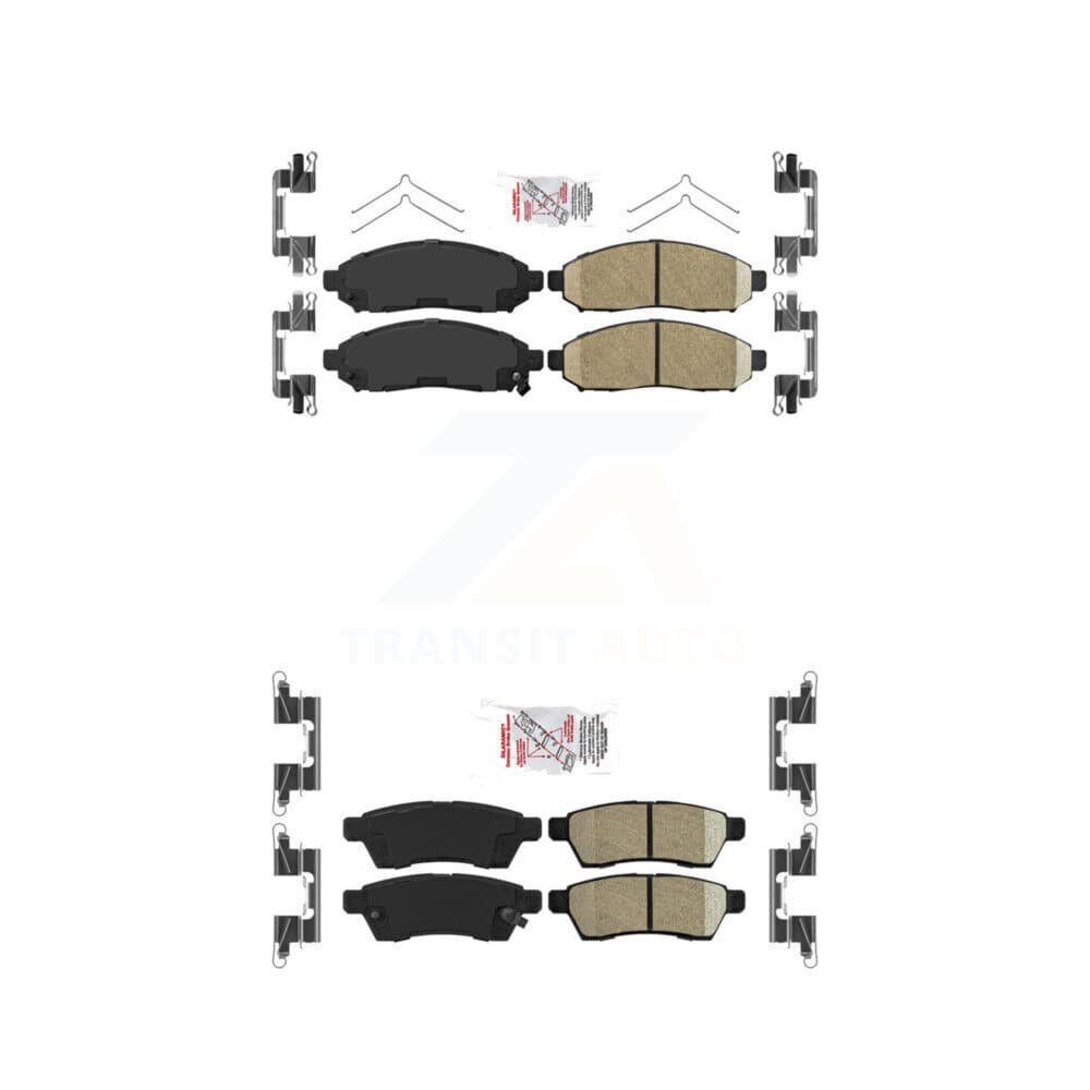 AmeriBRAKES - KNF-100424 - Front and Rear Disc Brake Pad Kits image 1