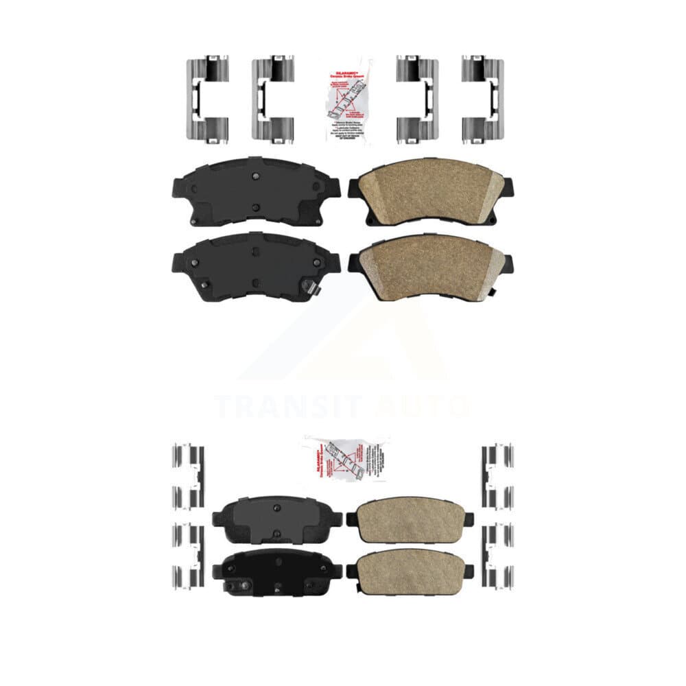 AmeriBRAKES - KNF-100489 - Front and Rear Disc Brake Pad Kits image 1
