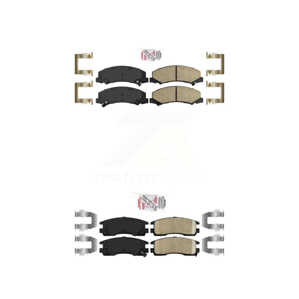 AmeriBRAKES - KNF-100519 - Front and Rear Disc Brake Pad Kits image 1