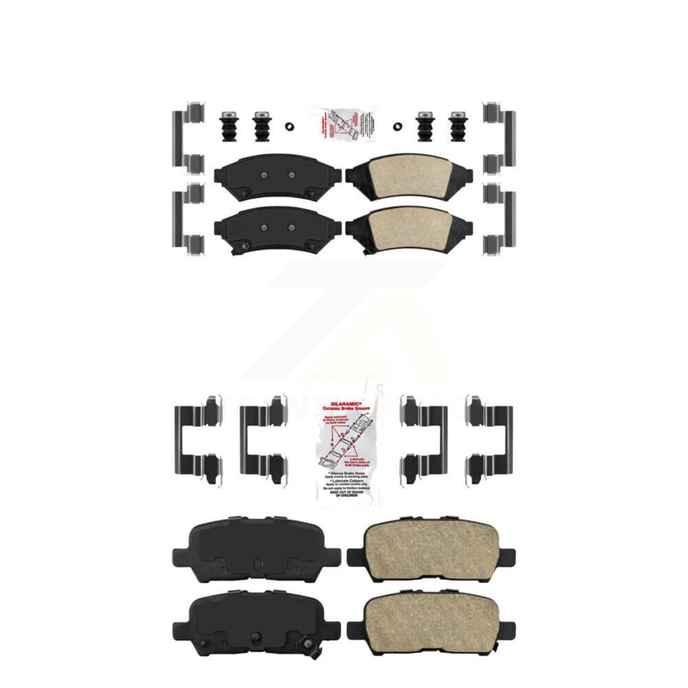 AmeriBRAKES - KNF-100522 - Front and Rear Disc Brake Pad Kits image 1