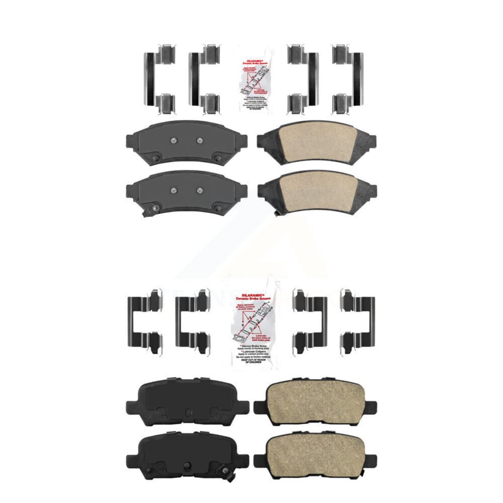AmeriBRAKES - KNF-100524 - Front and Rear Disc Brake Pad Kits image 1