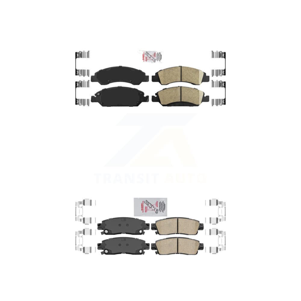 AmeriBRAKES - KNF-100599 - Front and Rear Disc Brake Pad Kits image 1