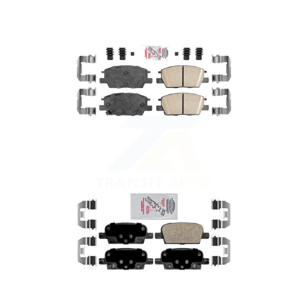 AmeriBRAKES - KNF-100627 - Front and Rear Disc Brake Pad Kits image 1