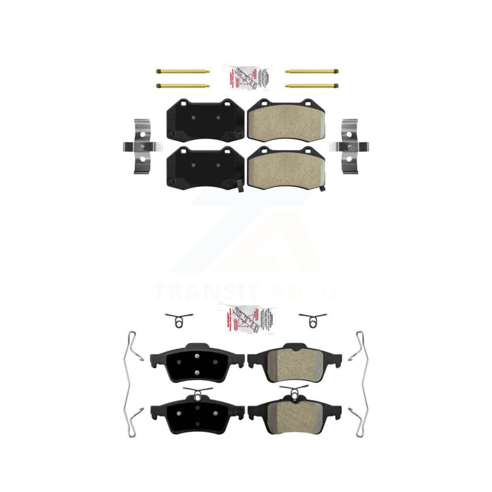 AmeriBRAKES - KNF-100642 - Front and Rear Disc Brake Pad Kits image 1