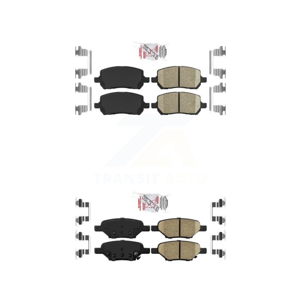 AmeriBRAKES - KNF-100646 - Front and Rear Disc Brake Pad Kits image 1