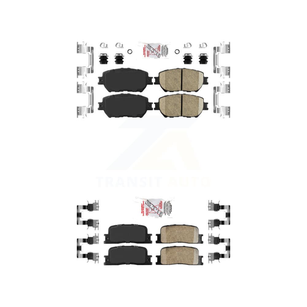 AmeriBRAKES - KNF-100651 - Front and Rear Disc Brake Pad Kits image 1