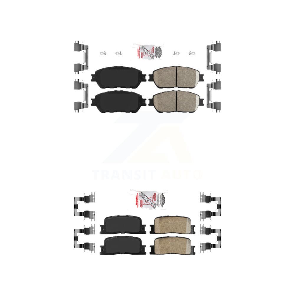 AmeriBRAKES - KNF-100655 - Front and Rear Disc Brake Pad Kits image 1