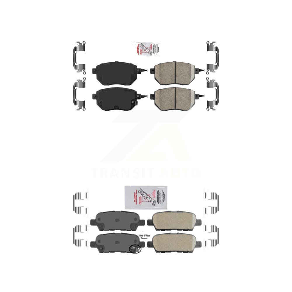 AmeriBRAKES - KNF-100712 - Front and Rear Disc Brake Pad Kits image 1