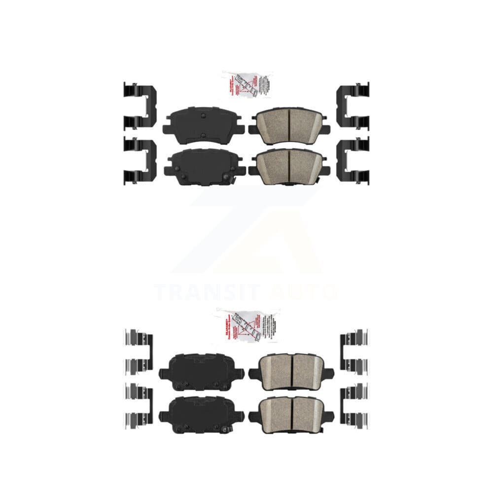 AmeriBRAKES - KNF-100736 - Front and Rear Disc Brake Pad Kits image 1