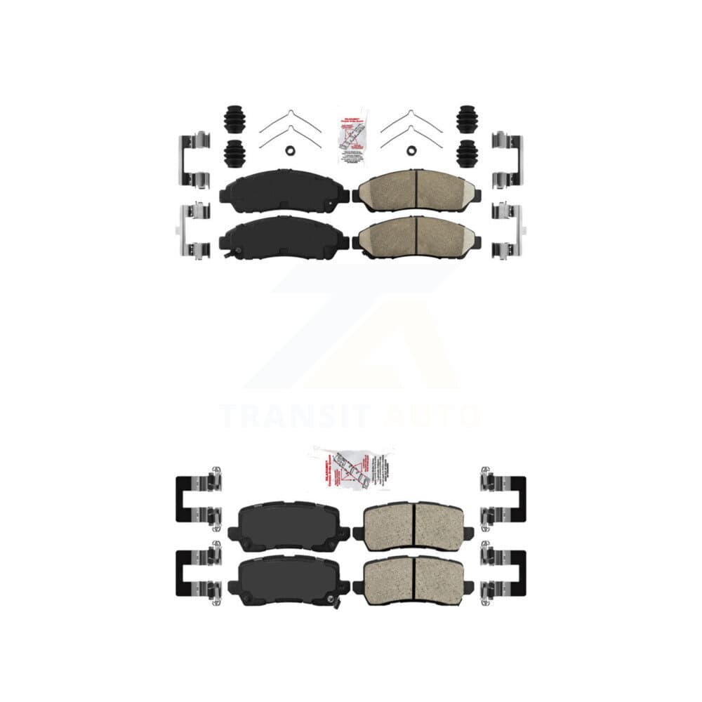 AmeriBRAKES - KNF-100763 - Front and Rear Disc Brake Pad Kits image 1