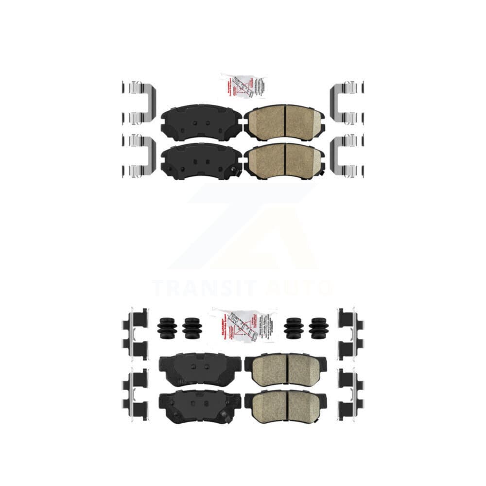 AmeriBRAKES - KNF-100766 - Front and Rear Disc Brake Pad Kits image 1
