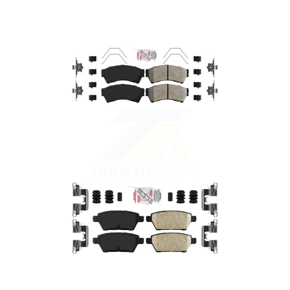 AmeriBRAKES - KNF-100846 - Front and Rear Disc Brake Pad Kits image 1