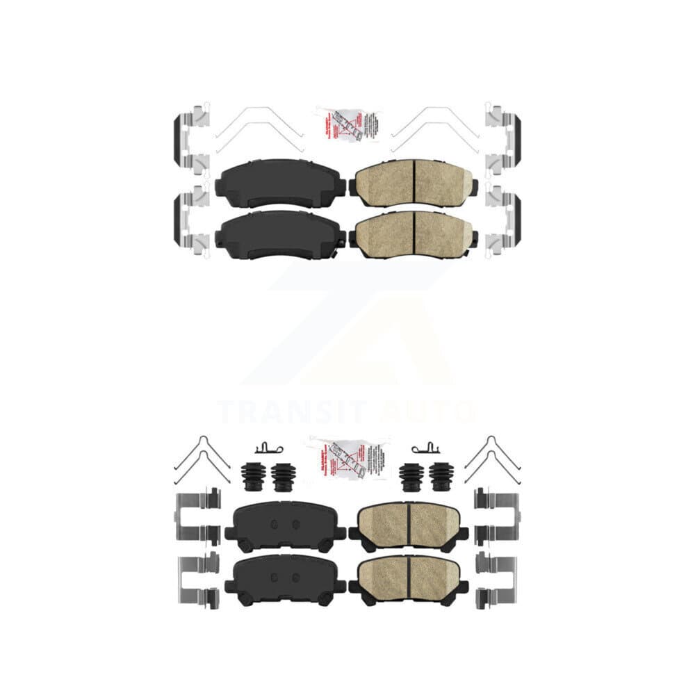 AmeriBRAKES - KNF-100872 - Front and Rear Disc Brake Pad Kits image 1