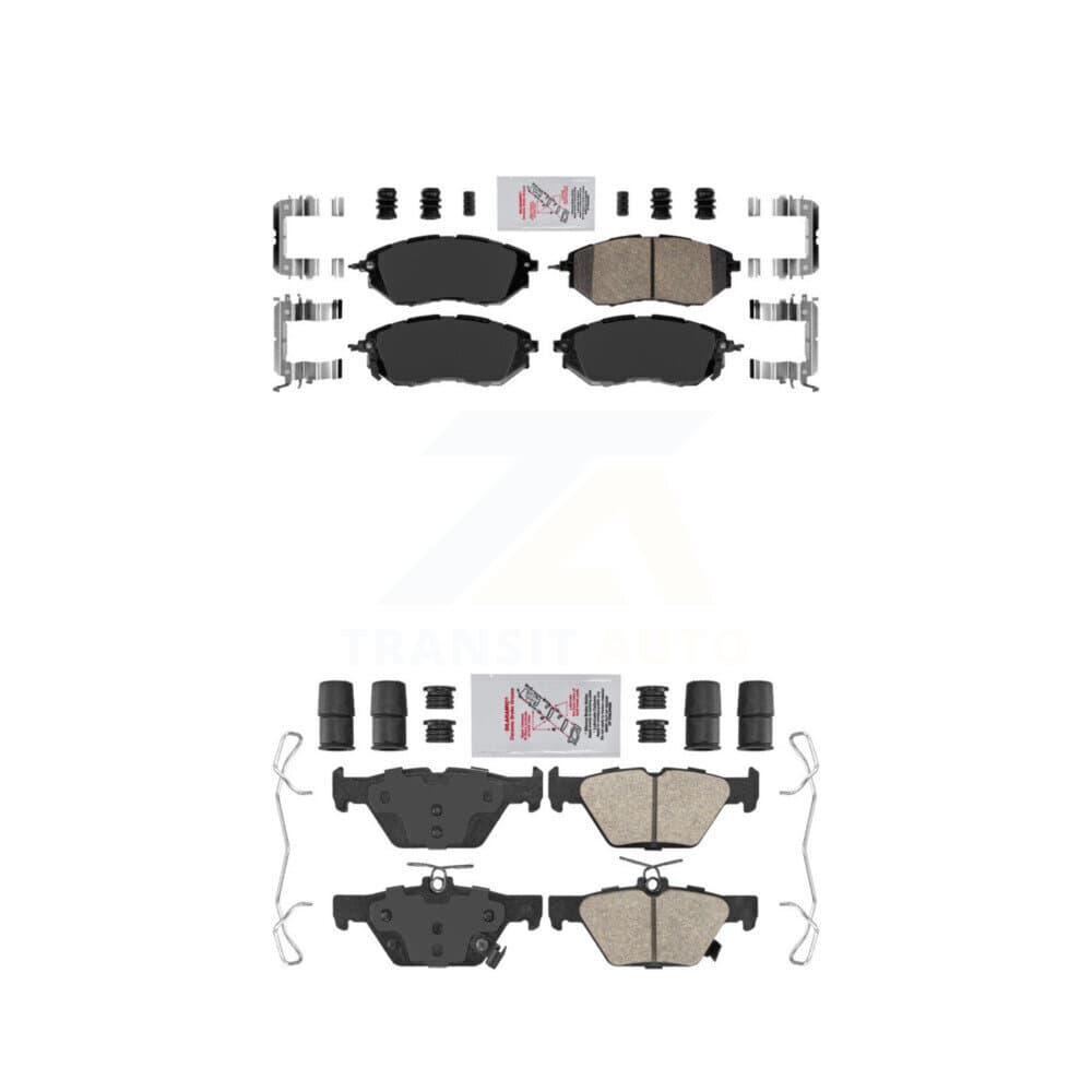 AmeriBRAKES - KNF-100881 - Front and Rear Disc Brake Pad Kits image 1