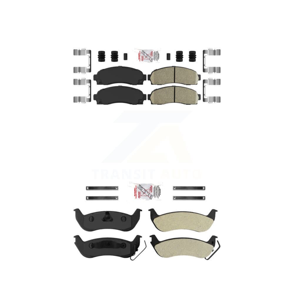 AmeriBRAKES - KNF-100933 - Front and Rear Disc Brake Pad Kits image 1