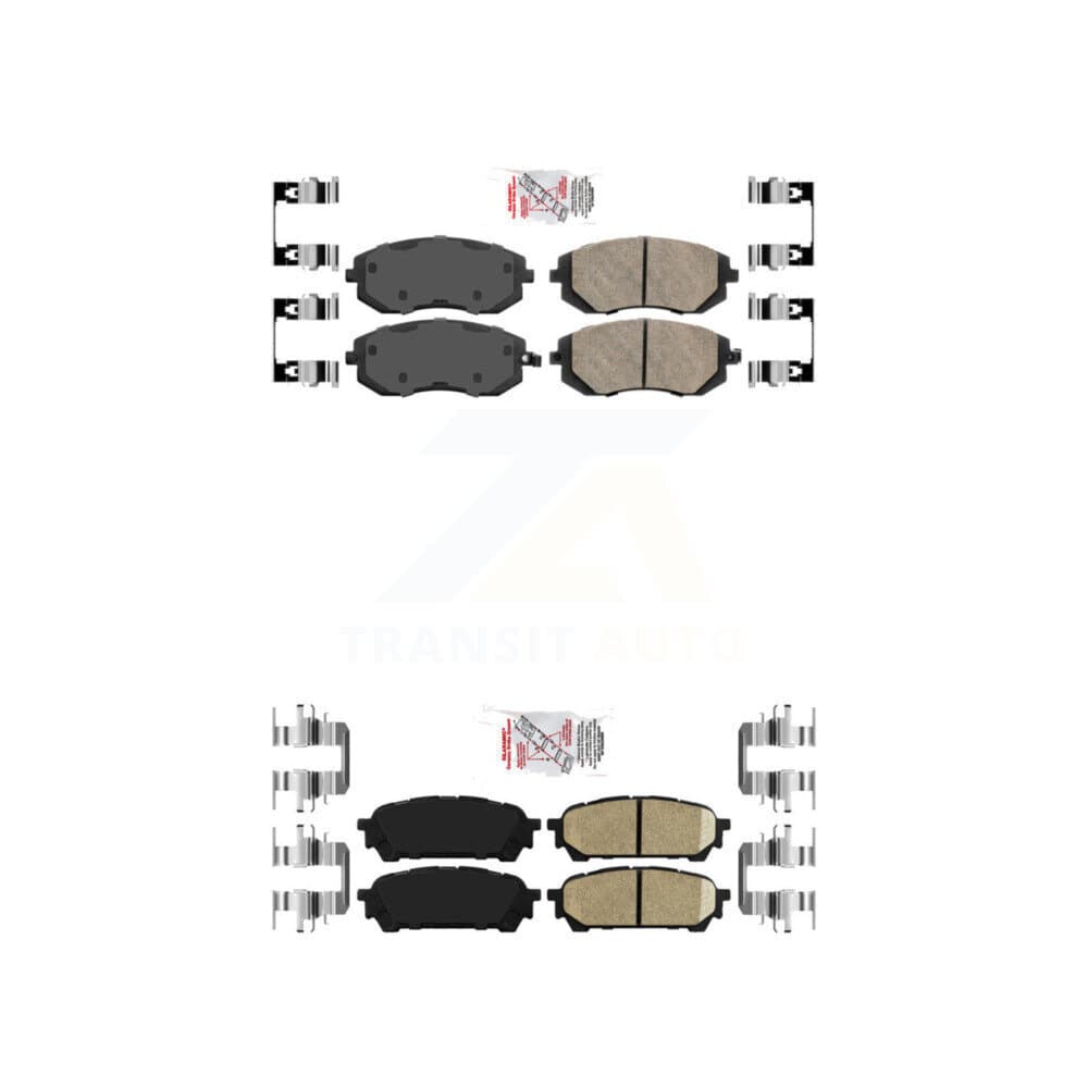 AmeriBRAKES - KNF-100967 - Front and Rear Disc Brake Pad Kits image 1