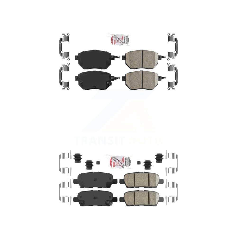 AmeriBRAKES - KNF-101276 - Front and Rear Disc Brake Pad Kits image 1