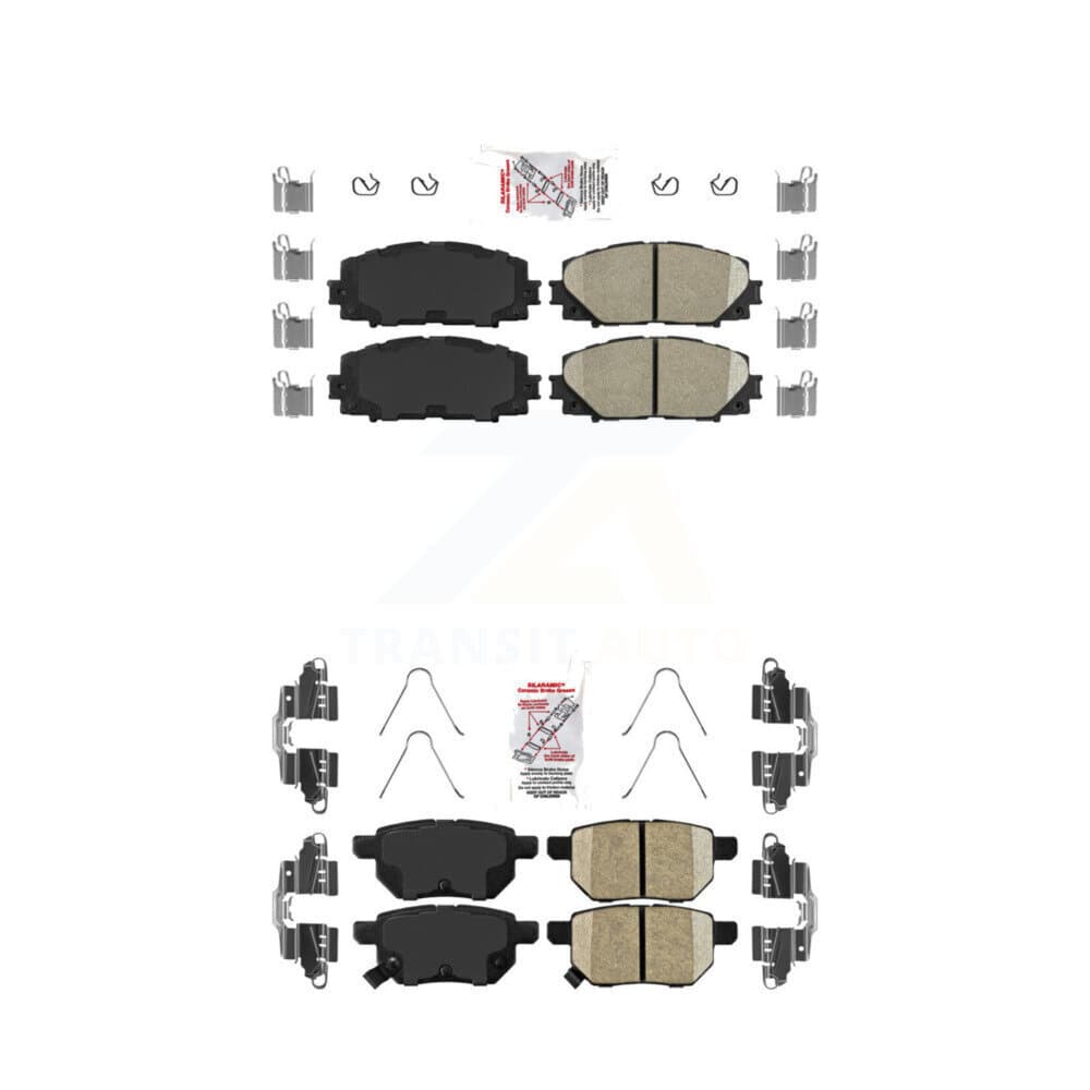 AmeriBRAKES - KNF-101296 - Front and Rear Disc Brake Pad Kits image 1