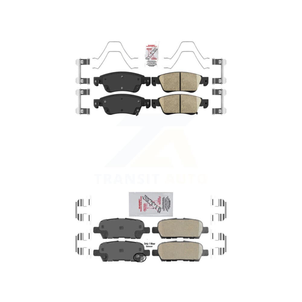 AmeriBRAKES - KNF-101660 - Front and Rear Disc Brake Pad Kits image 1