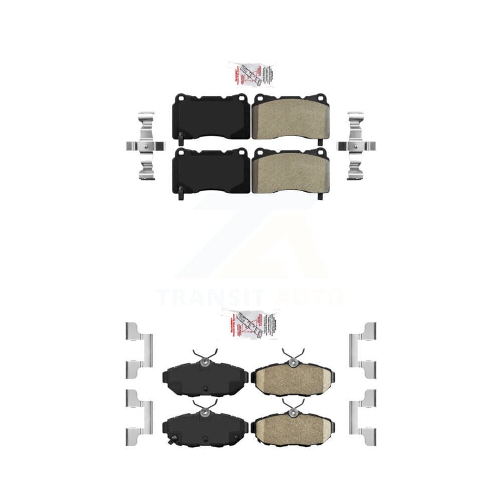 AmeriBRAKES - KNF-101664 - Front and Rear Disc Brake Pad Kits image 1