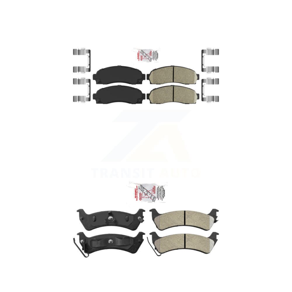 AmeriBRAKES - KNF-101696 - Front and Rear Disc Brake Pad Kits image 1