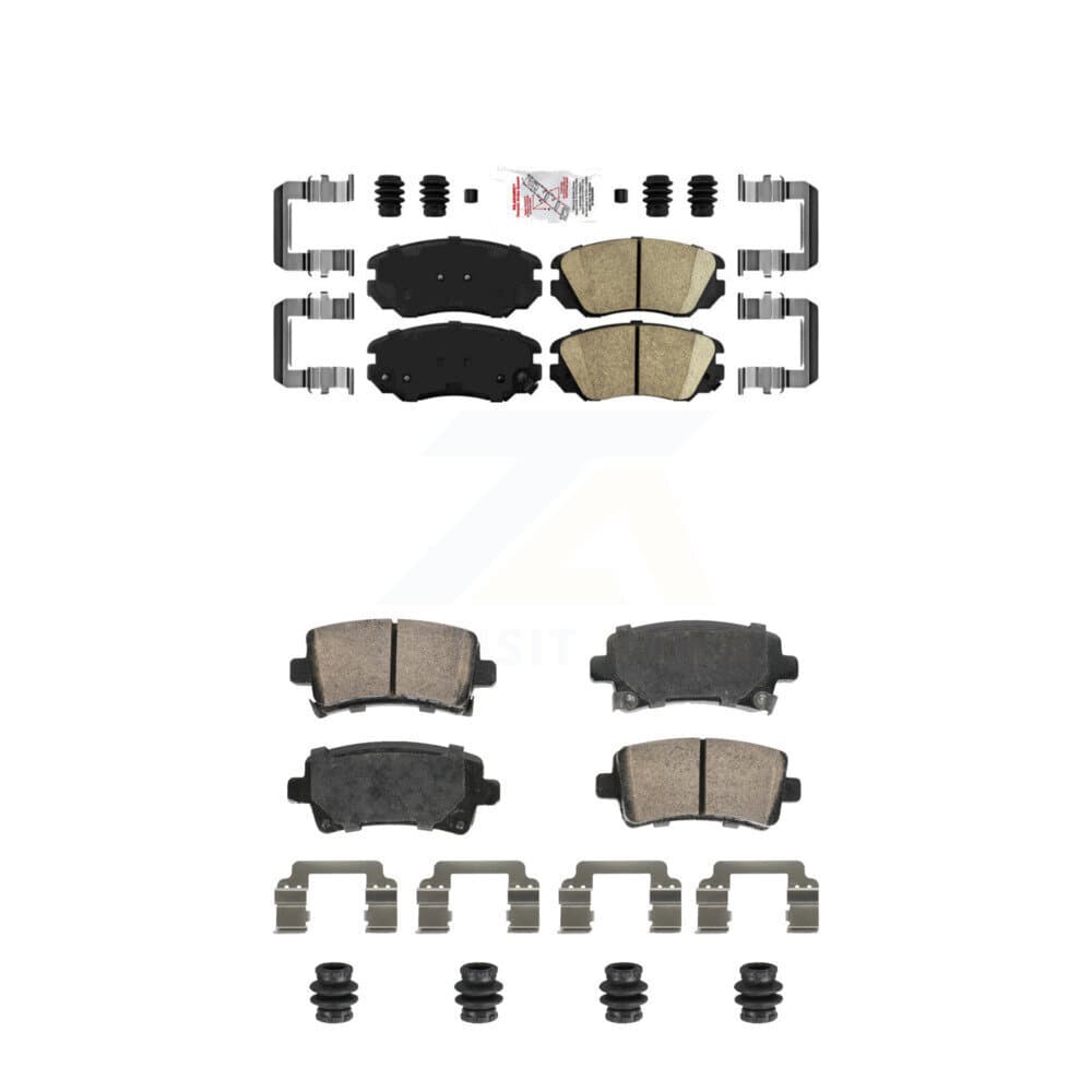 AmeriBRAKES - KNF-101812 - Front and Rear Disc Brake Pad Kits image 1