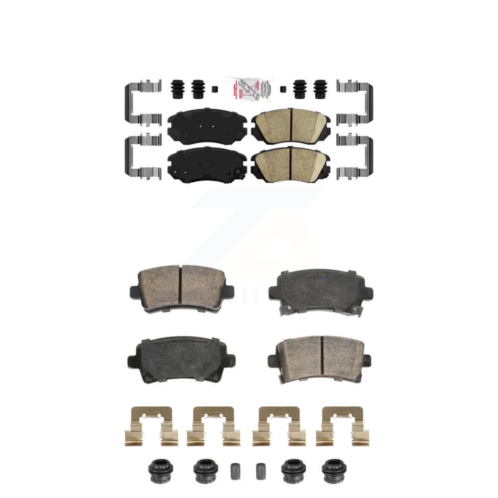 AmeriBRAKES - KNF-101814 - Front and Rear Disc Brake Pad Kits image 1