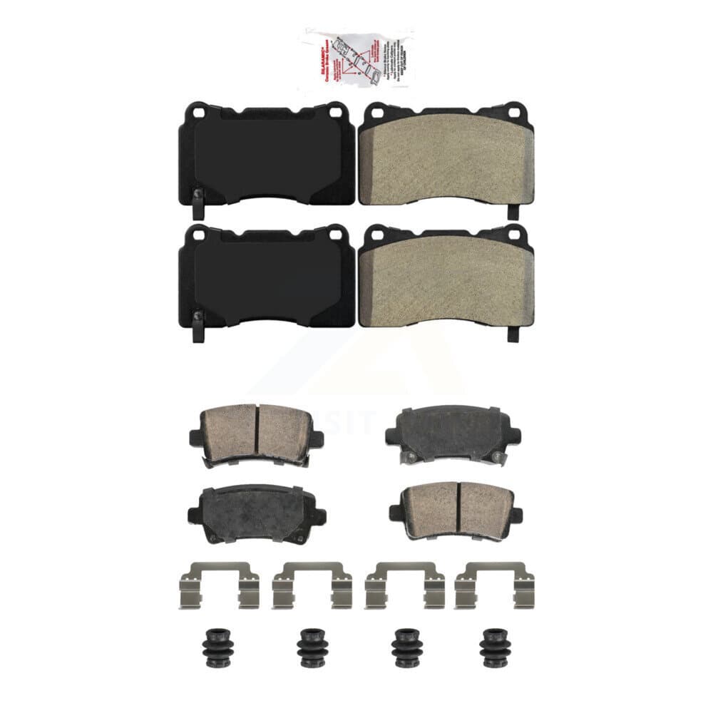 AmeriBRAKES - KNF-101816 - Front and Rear Disc Brake Pad Kits image 1