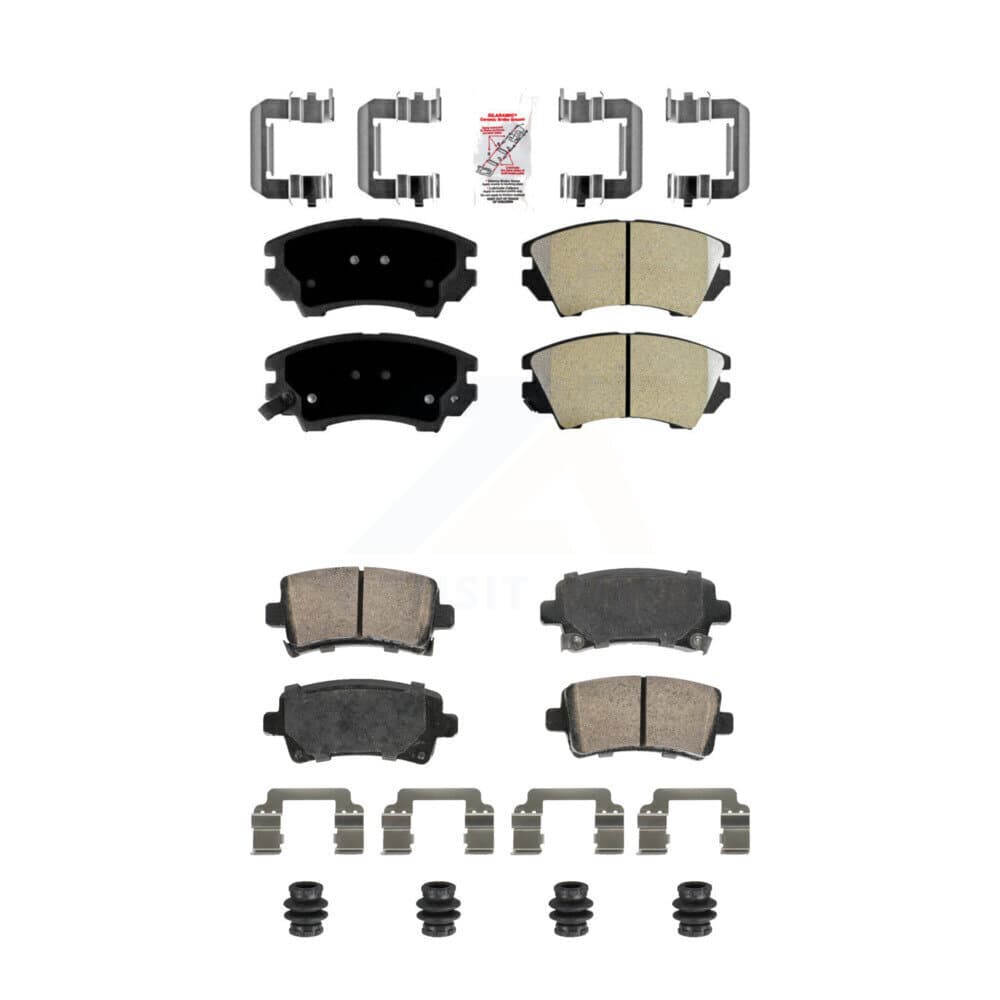AmeriBRAKES - KNF-101817 - Front and Rear Disc Brake Pad Kits image 1