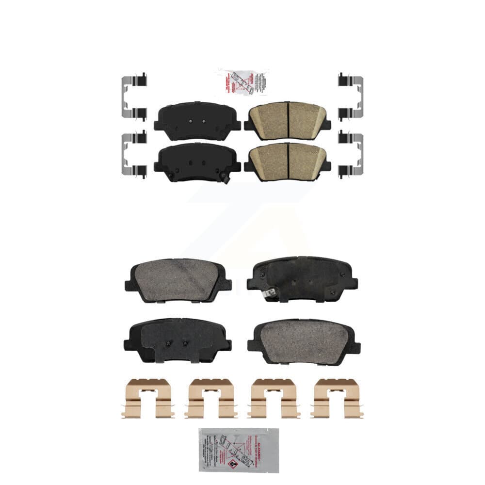AmeriBRAKES - KNF-101855 - Front and Rear Disc Brake Pad Kits image 1