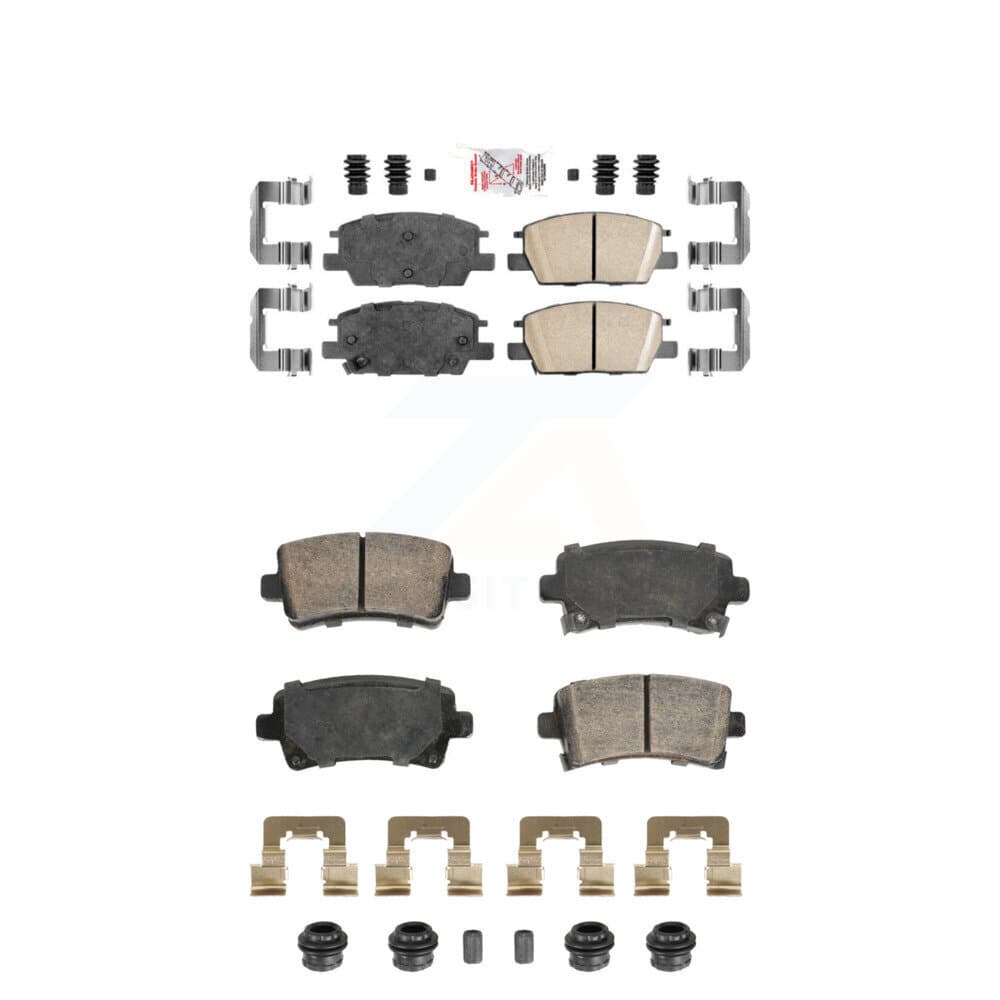 AmeriBRAKES - KNF-101911 - Front and Rear Disc Brake Pad Kits image 1