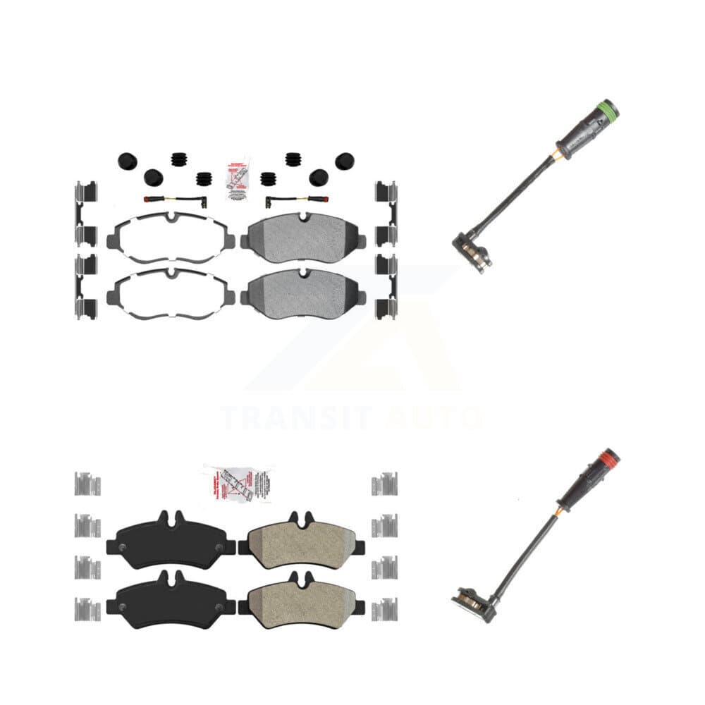 AmeriBRAKES - KNW-100144 - Front and Rear Disc Brake Pad Kits image 1