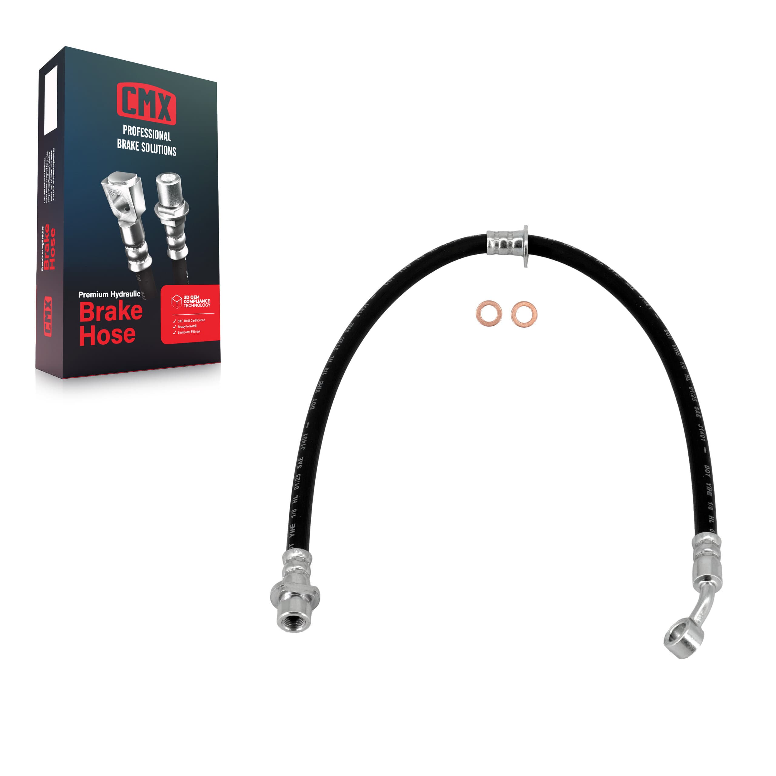 CMX - 12-H620740 - Front Left Brake Hydraulic Hose image 1