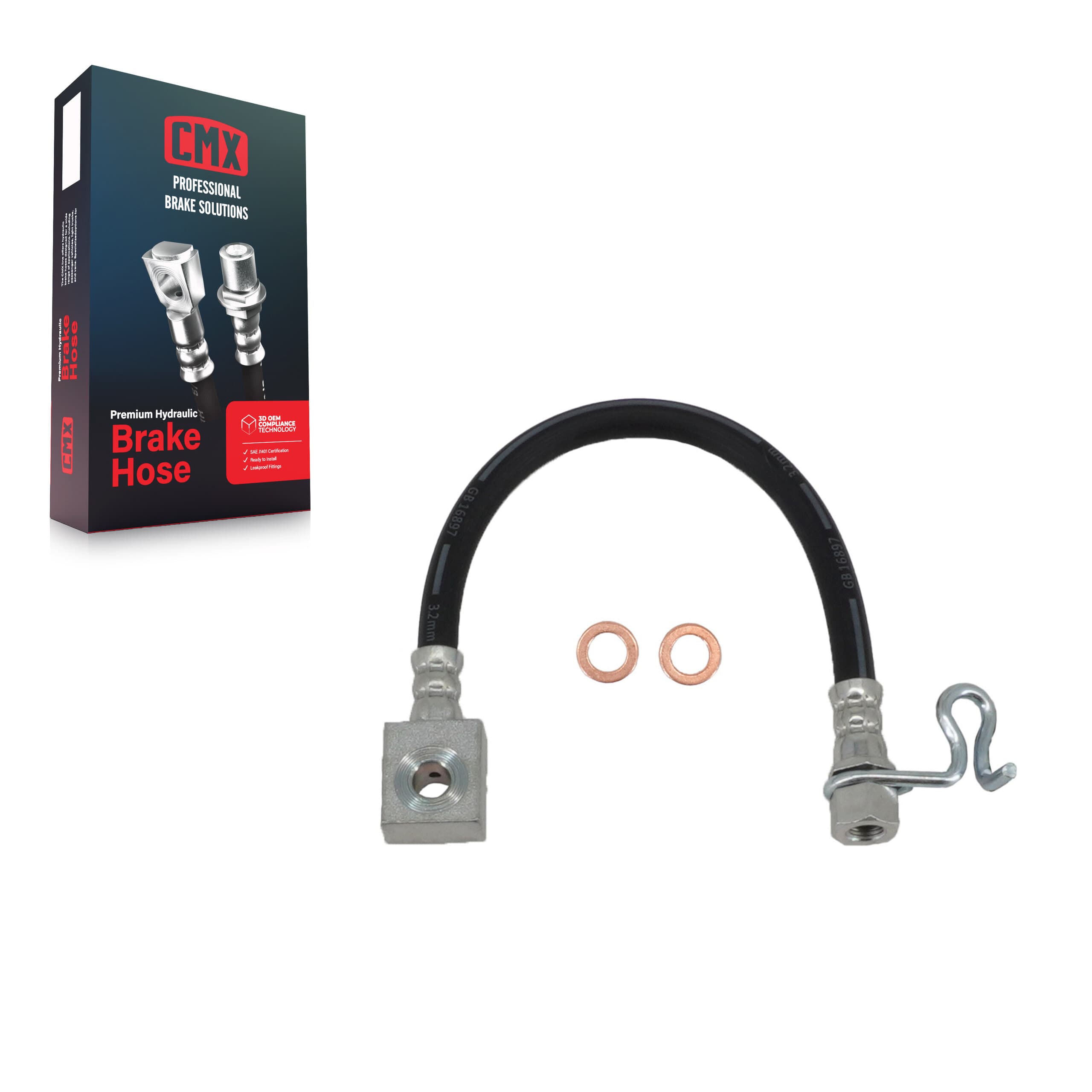CMX - 12-H621018 - Rear Right Brake Hydraulic Hose image 1