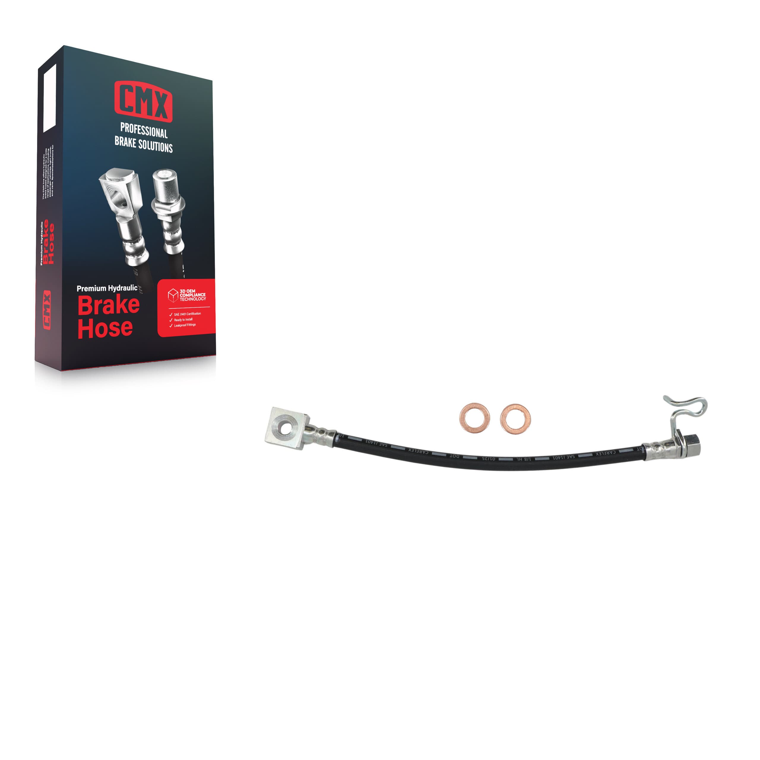 CMX - 12-H621808 - Rear Left Brake Hydraulic Hose image 1
