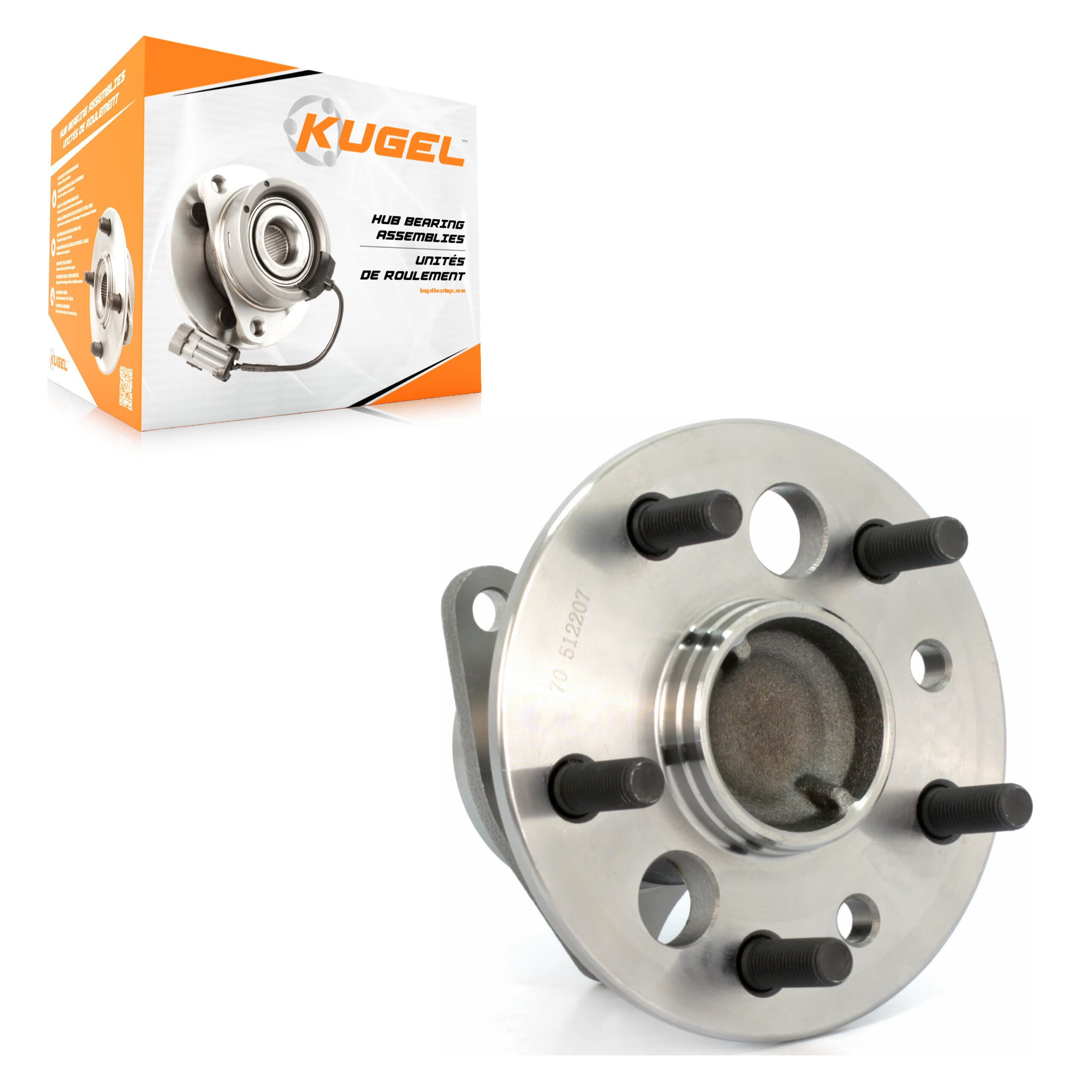 Kugel - 70-512207 - Rear Right Wheel Bearing and Hub Assembly image 1