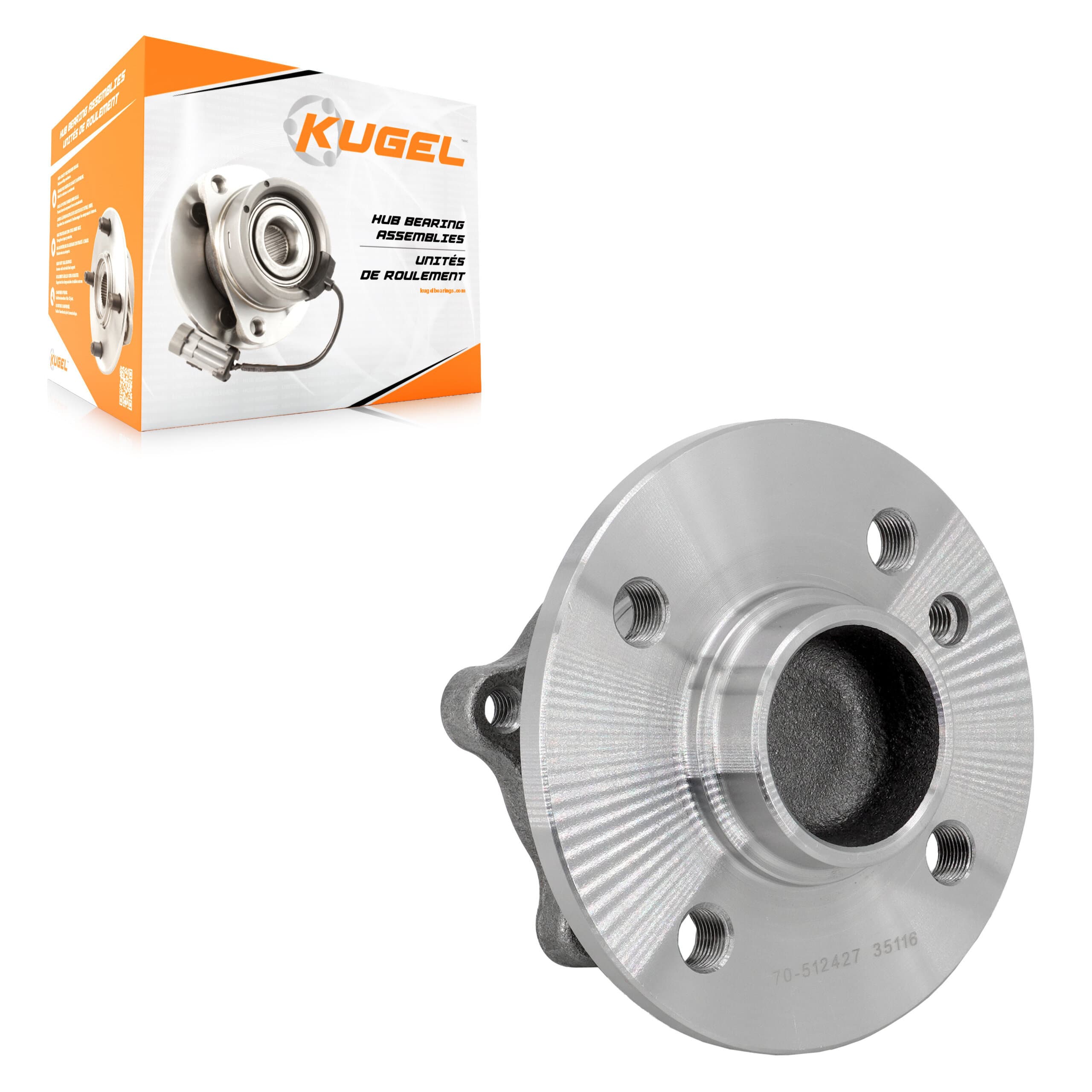 Kugel - 70-512427 - Rear Wheel Bearing and Hub Assembly image 1
