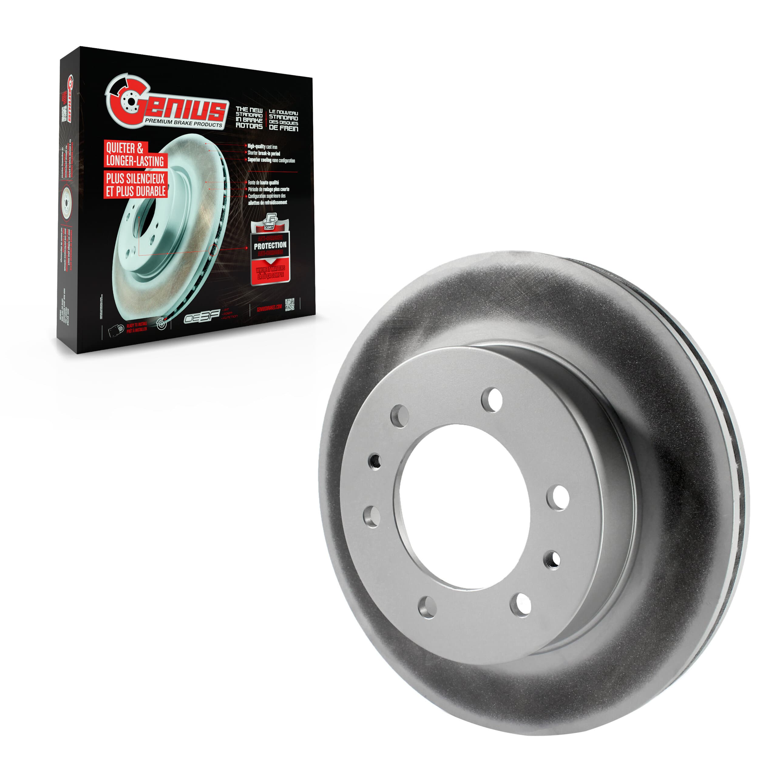 Genius - GCR-580357 - Front Disc Brake Rotor image 1