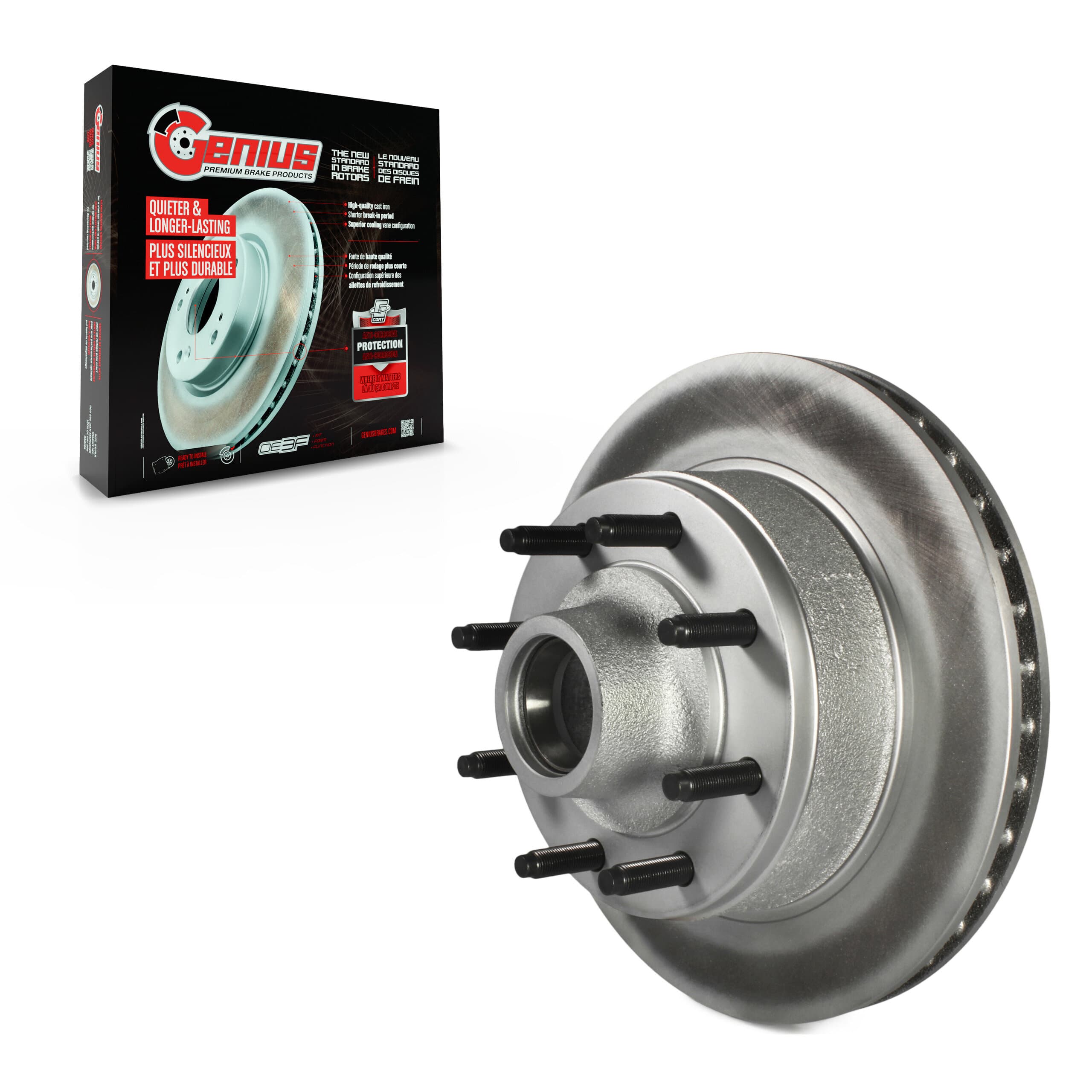 Genius - GCR-66528 - Front Disc Brake Rotor and Hub Assembly image 1