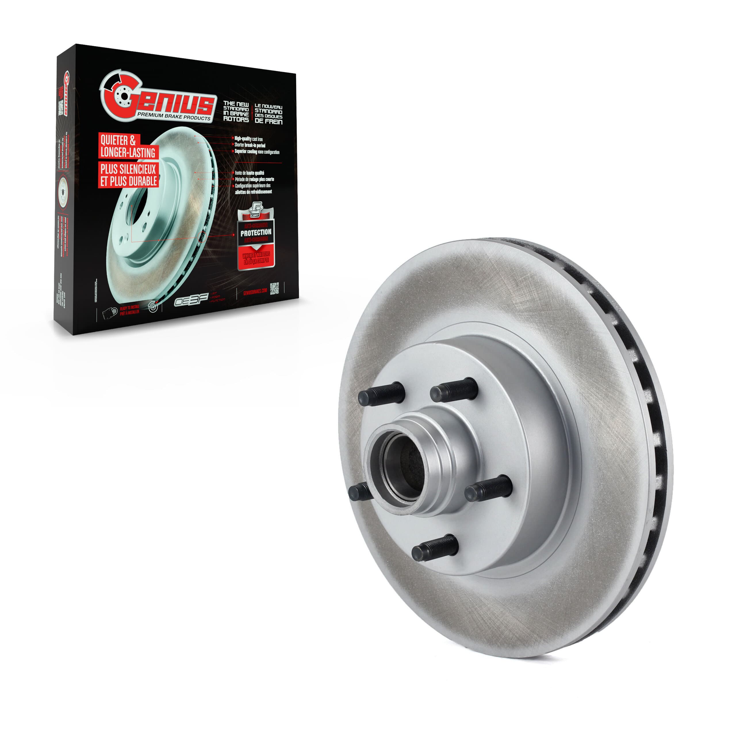 Genius - GCR-66597 - Front Disc Brake Rotor and Hub Assembly image 1