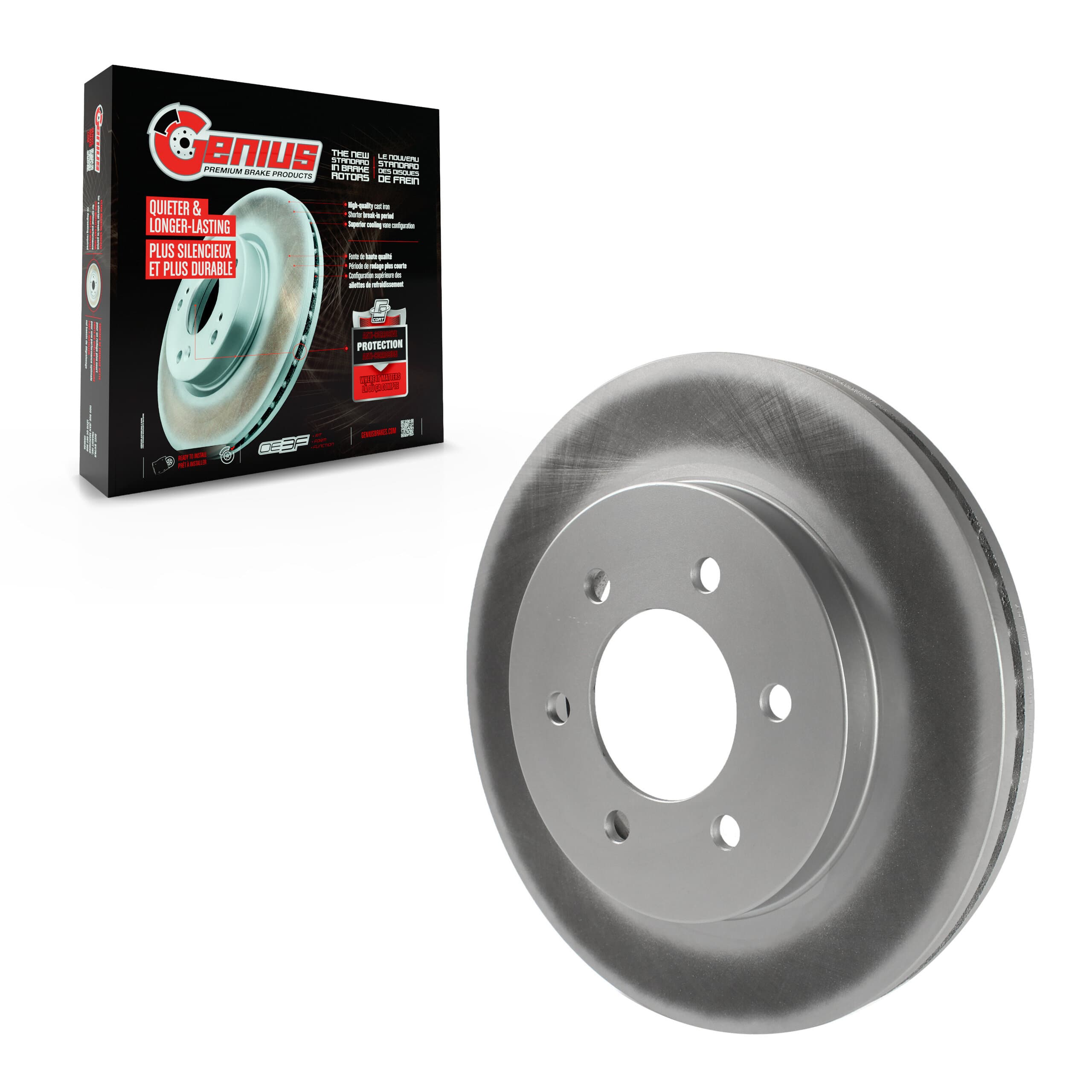 Genius - GCR-680180 - Front Disc Brake Rotor image 1