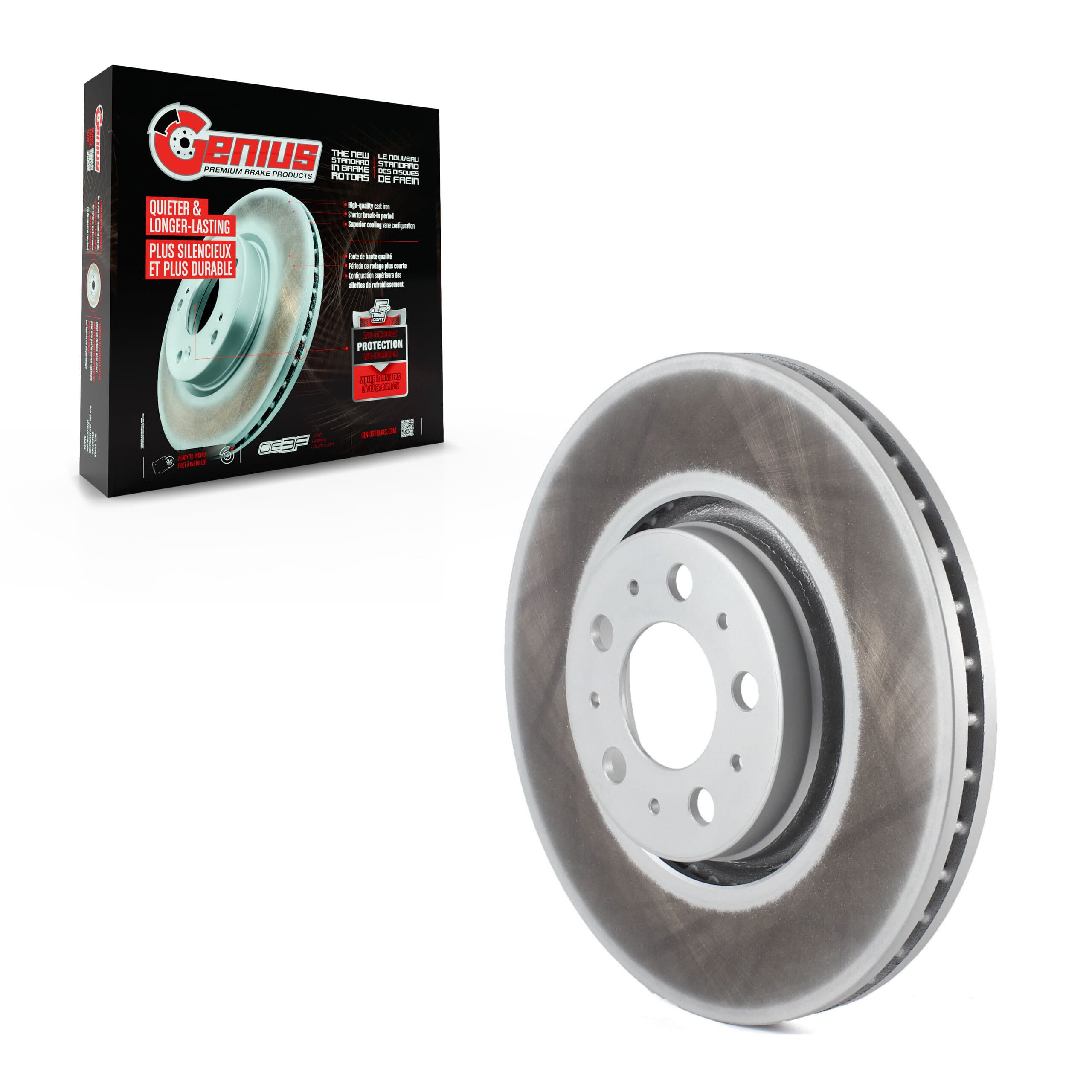 Genius - GCR-980275 - Front Disc Brake Rotor image 1