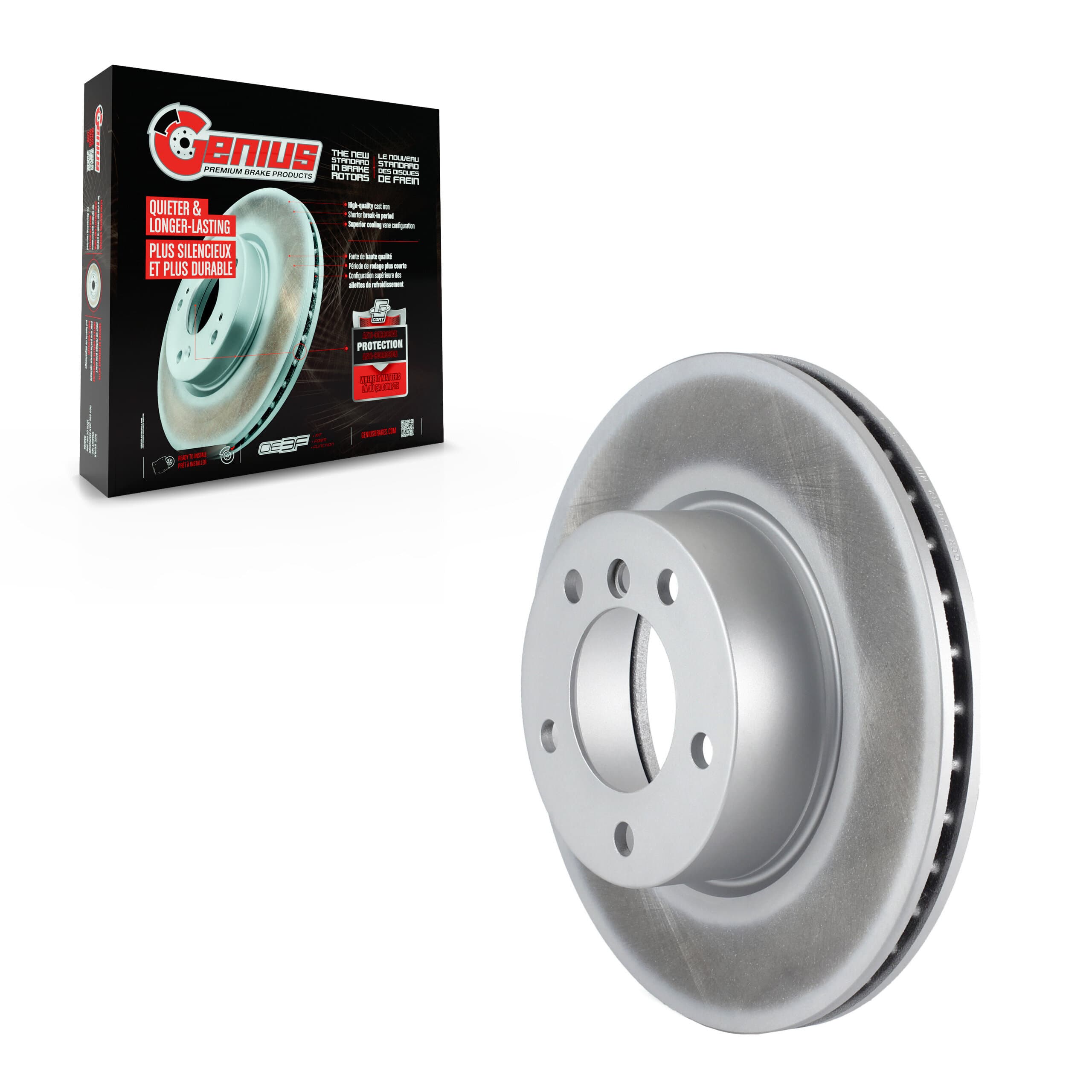 Genius - GCR-980482 - Front Disc Brake Rotor image 1