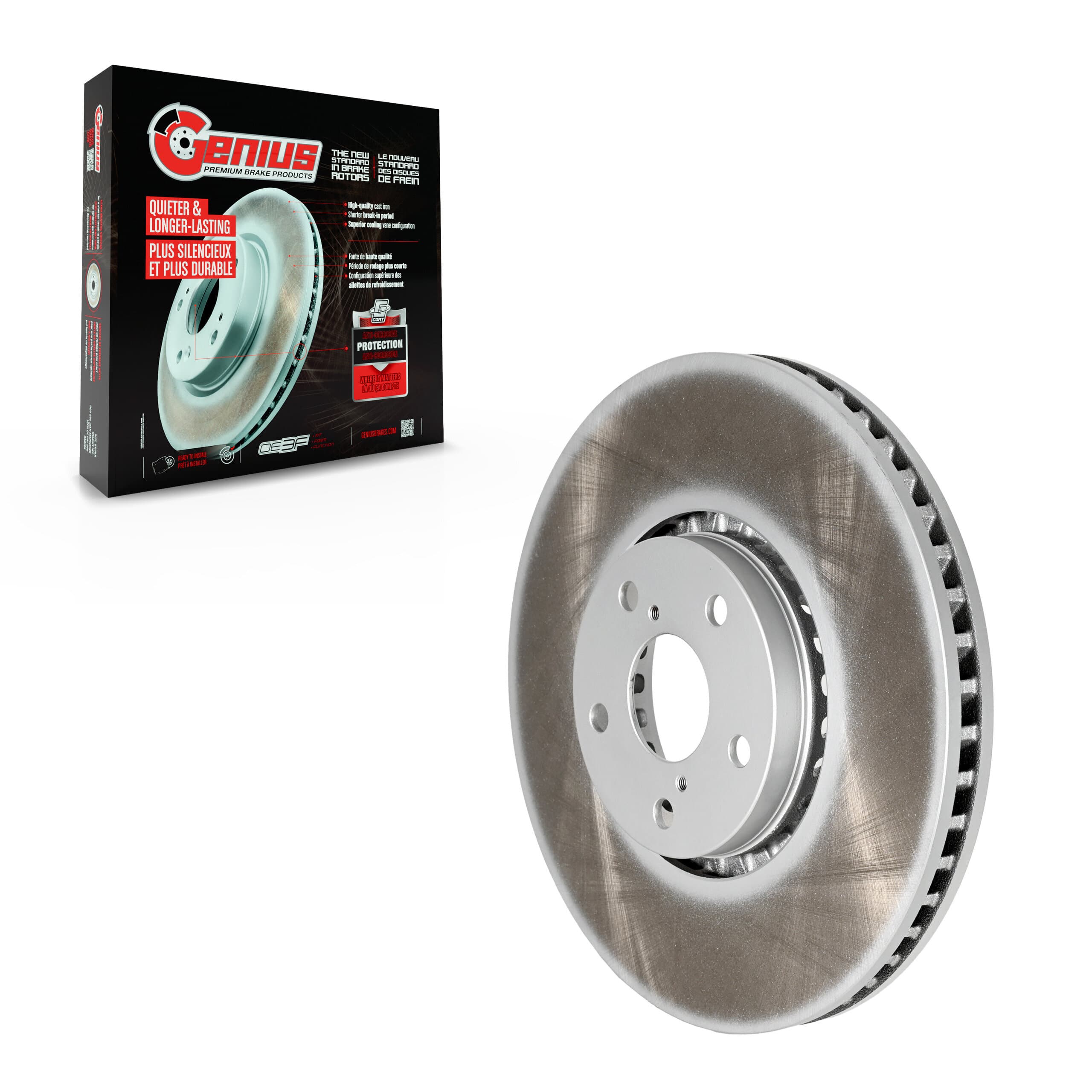 Genius - GCR-980493 - Front Left Disc Brake Rotor image 1