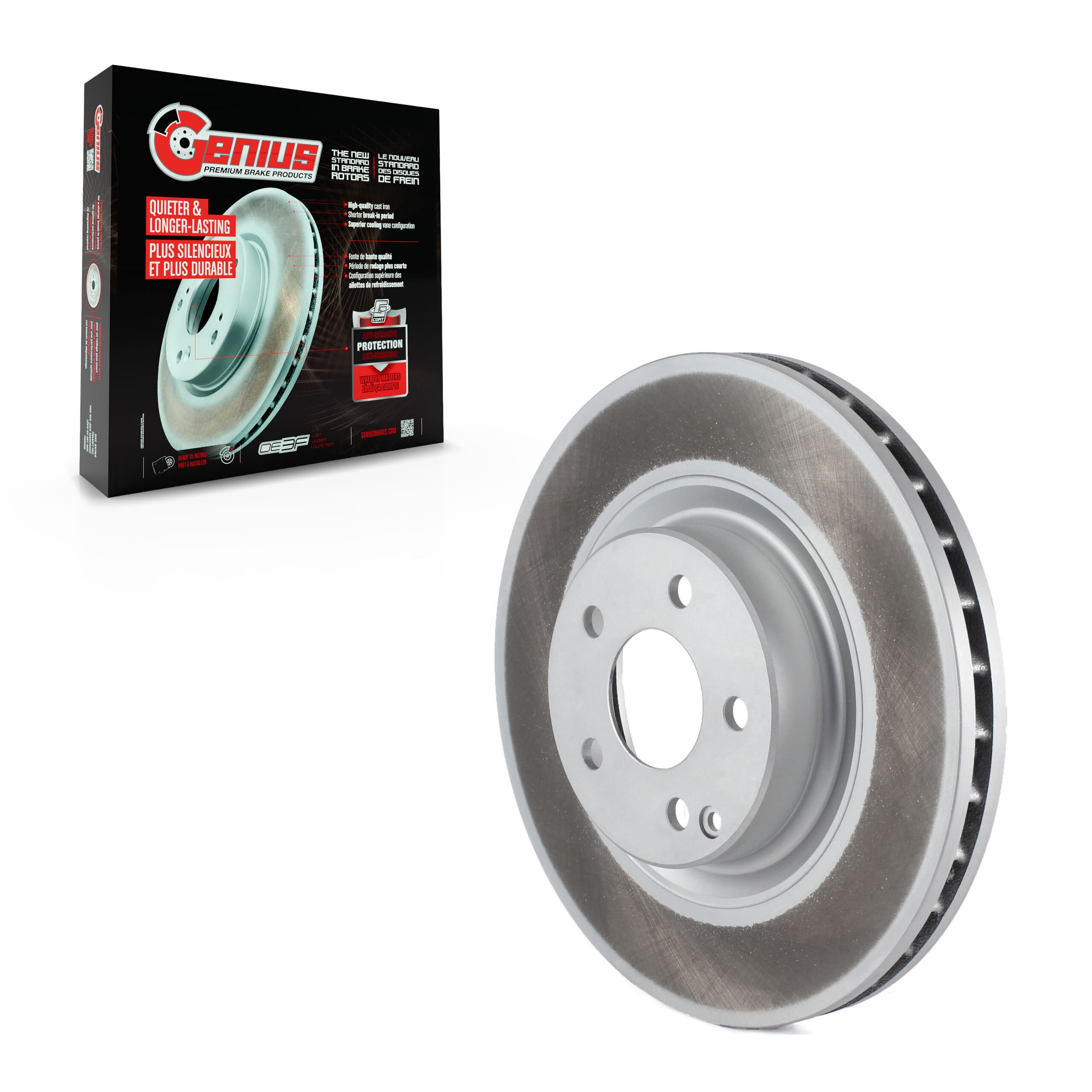 Genius - GCR-980537 - Front Disc Brake Rotor image 1