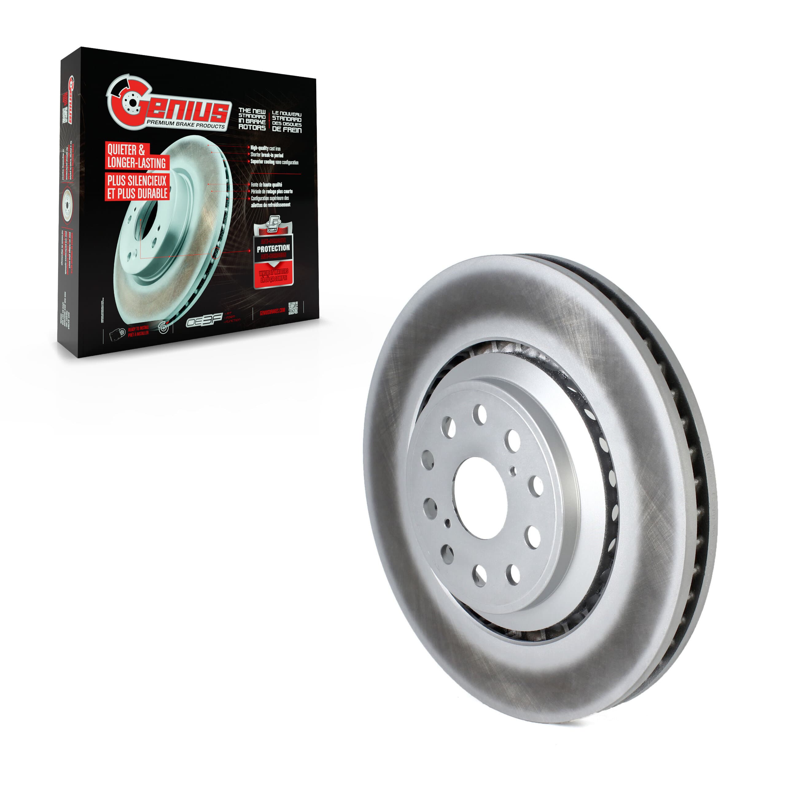 Genius - GCR-980564 - Front Left Disc Brake Rotor image 1