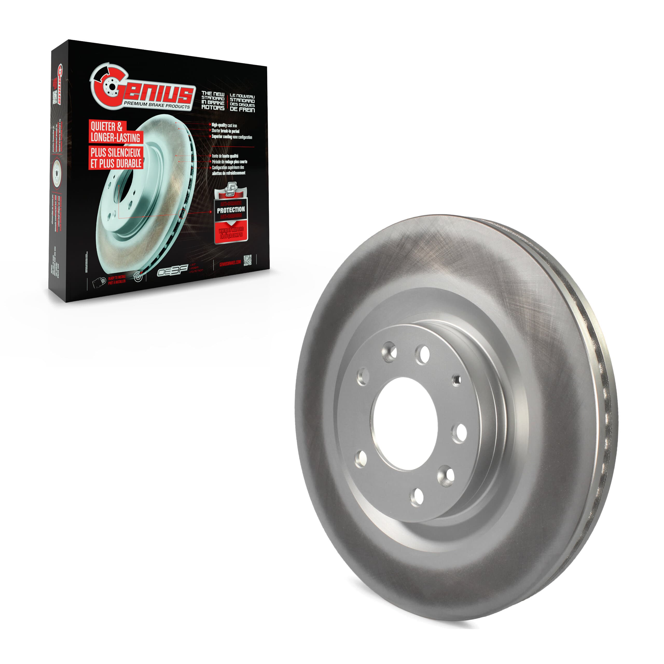 Genius - GCR-980580 - Front Disc Brake Rotor image 1