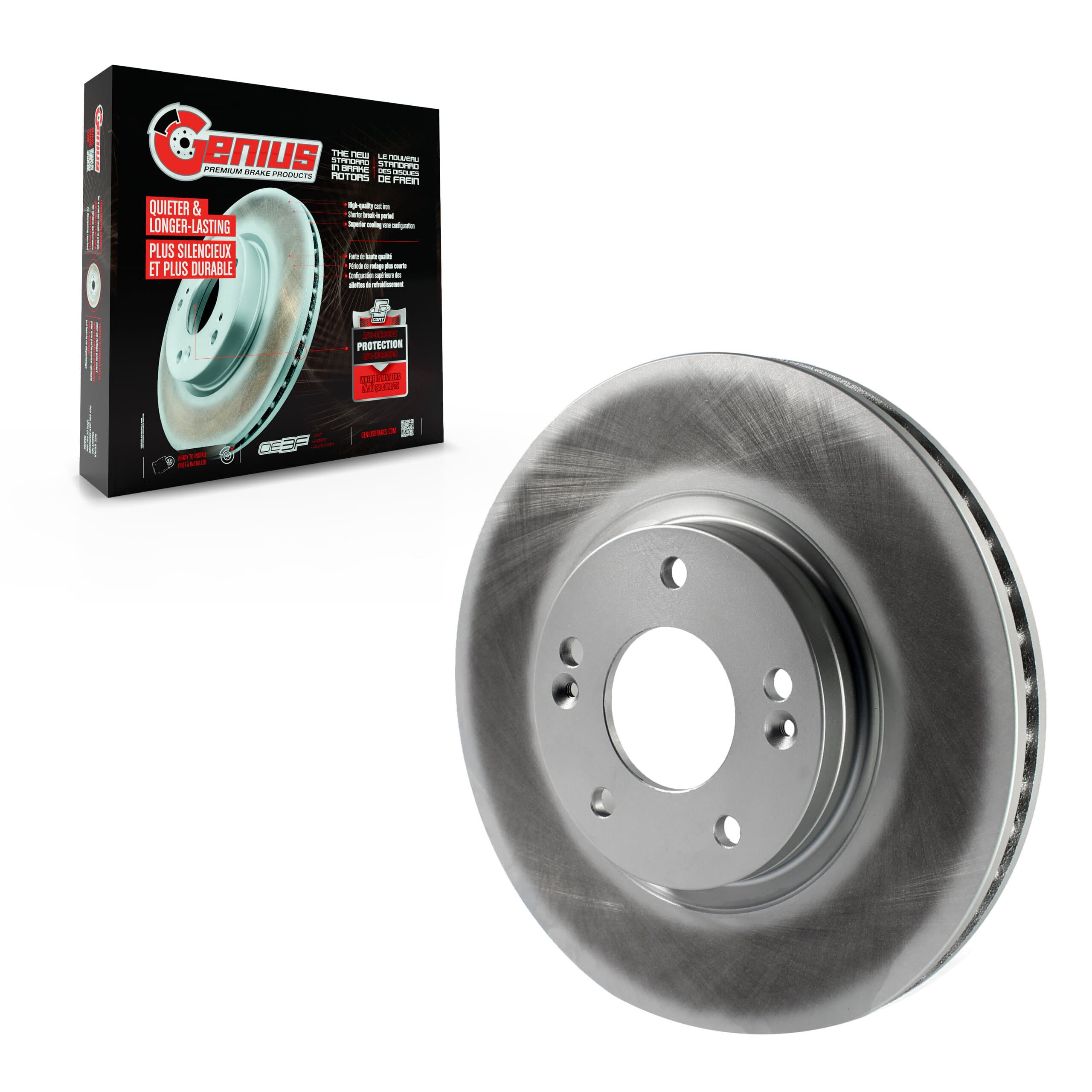 Genius - GCR-980595 - Front Disc Brake Rotor image 1